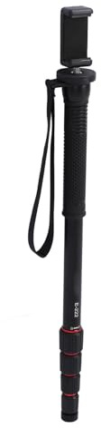 Monopié de Cámara Extensible con Base de Soporte Desmontable, monopié de Teléfono de Aleación de Aluminio para Cámara de Acción DSLR, 5 Secciones, 48-163 Cm de, Soporte de Carga