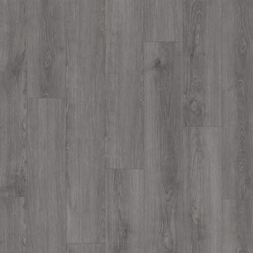 Ident Grey Oak Wood Effect Glue-Down Luxury Vinyl Tile - Plank(2mm LVT) For Home & Contract Commercial Use, Suitable For Underfloor Heating - Covers 4.75sqm(Single Pack Contains 22 Planks)