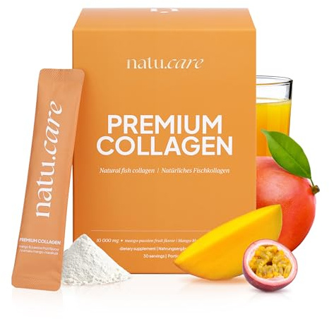 natu.care - Poudre de collagène de qualité supérieure 10 000 mg - Poudre de collagène - Poudre de collagène - Protéines vitales peptides de collagène - 100% naturel - Hydrolysat de collagène marin -