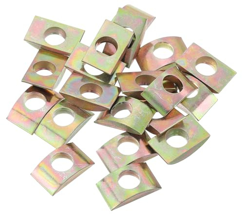 QUARKZMAN 20pz Dadi a Mezzaluna M10 Rondelle, Dadi a Mezzaluna in Ferro Massiccio, Rondella di Bloccaggio a Mezzaluna, Ferramenta di Connessione, Bronzo