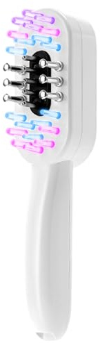 Elektrisches Kopfhaut Massagebürste, 3 Modi Haarölapplikatorkamm mit Rot und Blaulicht, EMS Mikrostrom und 655nm Lichtwelle für Kopfhautpflege Haarwuchs
