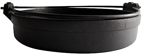 PRETYZOOM Sartén de Hierro para Cocina Japonesa de Olla de Sukiyaki con Doble Asas para Hot Pot y Cocción Lento