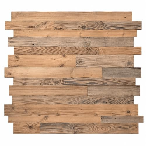 RETIMBER WORKS Altholz Wandverkleidung Holz Wand Kiefer 0,8 m2 pro Box, Holzverkleidung Wand, Holz Wandverkleidung Innen, Altholz Bretter, Wandpaneele Kiefer