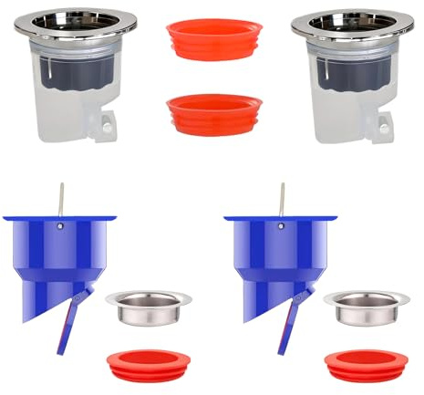 KELAV 4 Piezas Valvula Antiolores Ducha,Drenaje de Piso de Ducha 35-52mm Desague Antiolores,Desagüe Drenaje de Piso de Prevención Reflujo para Suelo,Baño & Cocina