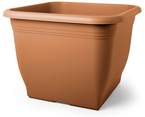 Floralo e. K. Pflanztopf Salo, quadratisch, Terracotta-Breite 48 cm x Tiefe 48 cm x Höhe 38 cm - Salo, Blumentopf, Quadratisch, Pflanzkübel, Pflanztopf, Blumenkübel