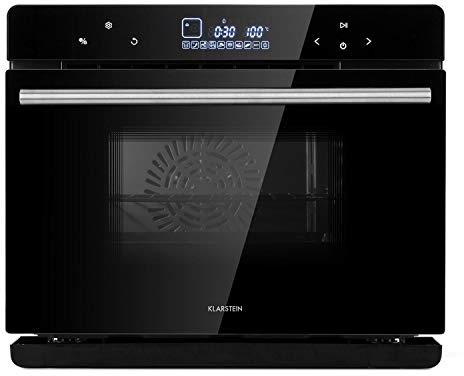 Klarstein MasterFresh Steam Oven - Stand Steam Cooker, 24 litres, 230 ° C, 1.4-Litre Water Tank, Steam Cooking: 1100W, Oven: 1900W, TouchControl, Timer, Steaming, Baking & Dehydrating, Black