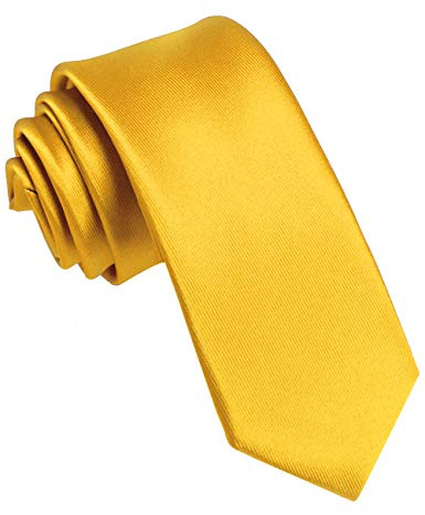 JEMYGINS Schmale Herren Krawatte einfarbig 6cm