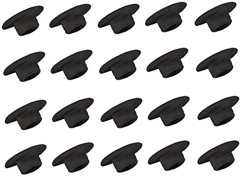 20x CACHE VIS 6 PANS CREUX M8 NOIR CAPUCHON ECROU PROTECTION MEUBLE TETE 8MM PLASTIQUE