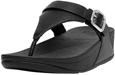 Fitflop Sandales Lulu en cuir réglables pour femme, tout noir, 36 EU