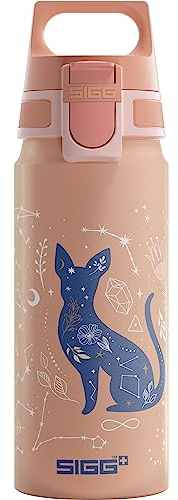 SIGG - Alu Trinkflasche Kinder - WMB ONE My Universe - Für Kohlensäurehaltige Getränke Geeignet - Auslaufsicher - Federleicht - BPA-frei - Klimaneutral Zertifiziert - Sport & Schule - Hellrosa - 0,6L