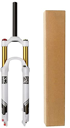WZFANJIJ Mountainbike Vordergabel Fahrrad Federgabel Doppelschulter MTB Downhill-Gabel Luftdruck Gerade Ultraleicht Fahrradstoßdämpfer Zugstufeneinstellung,StraightPipeManual-26inches