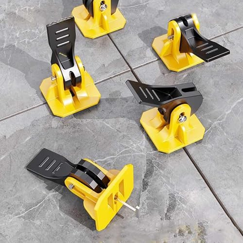 FACITE Tile Leveling System Kit 1/8 Tile Spacers Reusable 50pcs Leveler Tile Tools for Installation+50pcs Replaceable Spare Steel T-Pin Upgraded Adjustable Fit 8-12mm Tile Floor Leveling Compounds Set