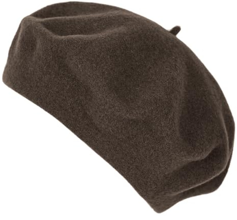 Van Der Rich ® – fransk klassisk basker basker – damer, Choklad, En Storlek