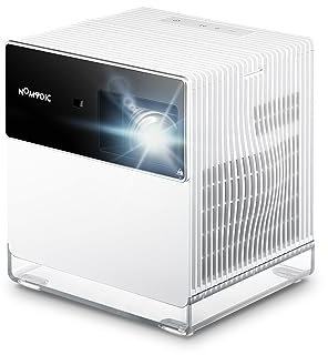 NOMVDIC P1000 Short Throw Projector 4K with 1800 ANSI Lumens, 180 Big Screen, 4K Projector Home Cinema, Auto Focus & Keystone, 1.2x Optical Zoom, WiFi and Bluetooth