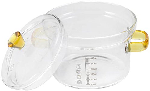 Töpfe zum Kochen mit Deckel Stieltopf mit Deckel Simmertopf Milchtopf - Resistenter Herdtopf und Pfanne mit Deckel für Suppenmilch, Babynahrung 450 ml