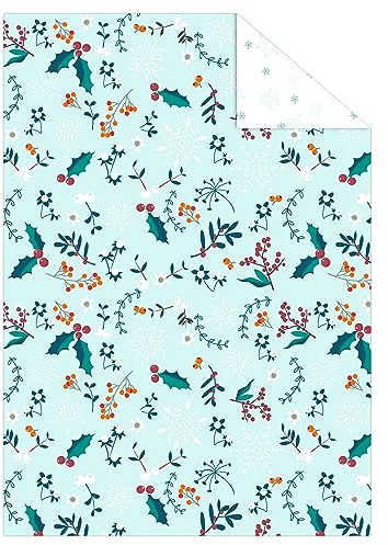 Ursus 11354603F - Fotokarton, Flower Time, Eisblumen, DIN A4, 300 g/m², beidseitig bedruckt mit verschiedenen Motiven, aus Frischzellulose, zum vielseitigen Basteln