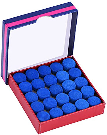 EVGATSAUTO Pool-Queue-Spitzen-Kleber, Billard-Pool-Queue-Spitzen Pool 13 Mm, 50 Stück, Blauer Kleber auf Einlagiger Billard-Pool-Snooker-Queue-Spitze (13mm)