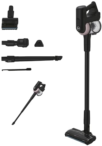 Hoover 360° bewglicher Akku Staubsauger mit Tierhaar-Düse & Flexibler Fugendüse, leicht & wendig, Staubsauger kabellos für alle Böden mit Anti-Twist gegen verhedderte Haare, 1200 POWERTIME [HF416BF]