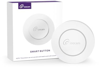 Loocam Smart Button, Wireless Mini Smart Button Versatile Control Emergency Button Sensor, 3 Trigger Modes, Scene Settings, Long-Life Battery, Hub Required, Not Support Hubs from Other Brands