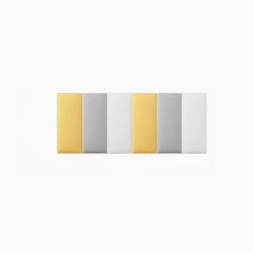 3D Tête de Lit Panneau Mural de Décoration, Panneaux Muraux Rembourrés, Coussin Mural Décoration, Anti-Collision Headboard Panels for Wall, Deco Maison, Deco Murale (Color : Jaune, Taille : 150cmx50