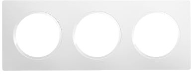 DEBFLEX - Casual Evo - Placa de Acabado - Tapa para Enchufes e Interruptores - 3 Estaciónes - Remplazable - ABS - Para Instalación Empotrada - Blanco Puro - 158 x 86 x 10 mm