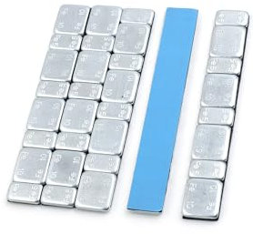 Partuto 60g 2.1oz Motorbike Car Wheel Balance Weights 124 x 18mm 5pcs Replacement