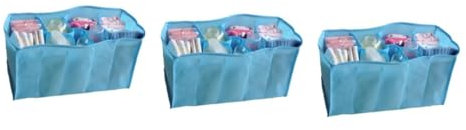KOMBIUDA 3stücke Multi-compartment Wickeltasche Organizer Blau Für Mamas Für Feuchttücher Snacks Spielzeug Mehr Fächer Strapazierfähiges Material Für Reisen Alltag