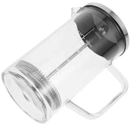 Cabilock Prensa Francesa De Vidrio Transparente Cafetera Manual Con Escala Para Preparar Cafe Casa Para Amantes Del Cafe