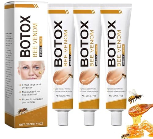 Bienengift Anti-Falten-Creme,2025 New Bienengift-Faltenentfernungscreme,Anti-Falten-Feuchtigkeitscreme für Gesicht und Hals, für alle Hauttypen (3PCS, One Size)