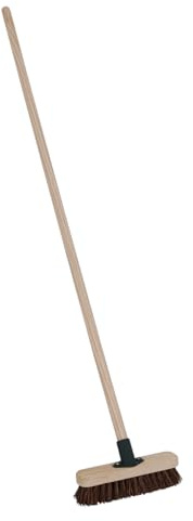 Charles Bentley 9 Inch Bassine Deck Scrub Brush, 4ft Wooden, 130x23x6cm