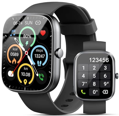 Smart Watch for Men Women, 1.91 Smart Watches Answer/Make Calls, Fitness Watch with Heart Rate/Sleep Monitor, 100+ Sport Activity Tracker Step Counter, IP68 Waterproof Fitness Tracker for Android iOS