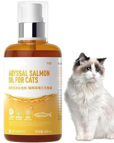 Olio di Salmone per Gatti | Integratore Alimentare Liquido 200ml - Integratori Naturali Extra-Force Per Cani, Supporto Quotidiano Per Benessere e Mobilità Articolare