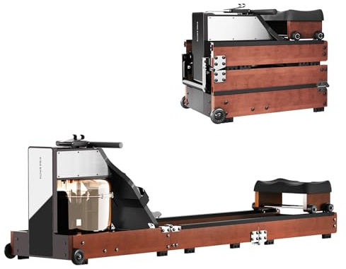 KingSmith Magnetisches/Wasser-Rudergerät für Zuhause, 150 KG Tragfähigkeit, klappbare Rudermaschiene mit LED-Monitor, Fit APP, Tablet-Halterung, komfortabler Sitz, dreifach faltbares Heim-Rudergerät​