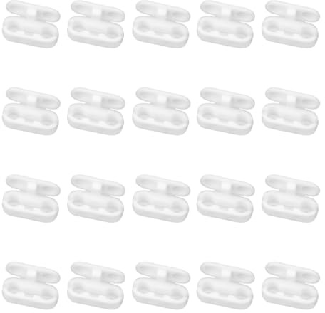 Hopzab 20 PCS White Roller Blind Chain Connectors Blind Window Safety Clips Plastic Vertical Roller Spare Parts Replacement for 4.5mm Rollers Roman and Vertical Blinds