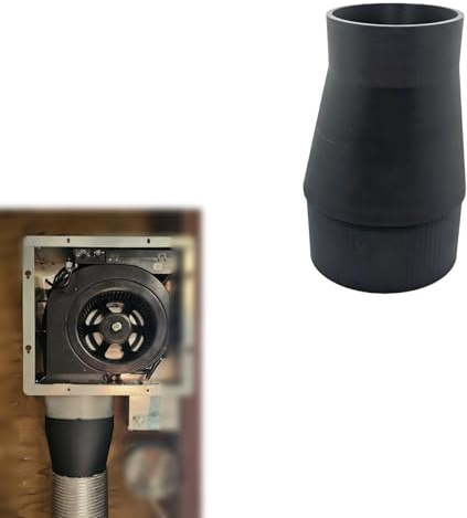 4 Oval to Round Duct Adapter compatible with Panasonic Bathroom Exhaust Fans, Flexible Vent Connector for Airflow Transition, Ducting Fitting