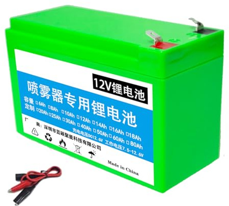 JHKJ 12V 8Ah 10Ah 12Ah 14Ah 16Ah 18Ah 20Ah Electric Sprayer Lithium Battery for 12V Dedicated Storage Battery for Solar Light Spraying Machine Energy Storage Battery,12V,14Ah
