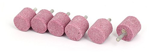 sourcing map 6 Stk 6mm Schaft 30mmx30mm Zylinderkopf Dorn montiert schleifpunkt rosa DE de