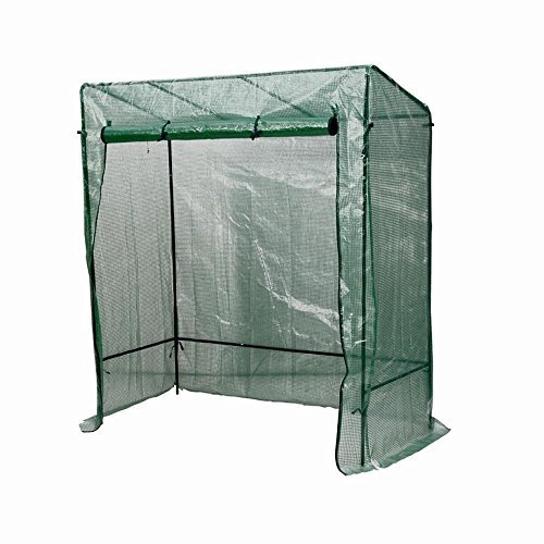 Siena Garden Tomatengewächshaus, grün, Stahlrohr/PE-Polyethylen, 170 x 80 x 195/154 cm