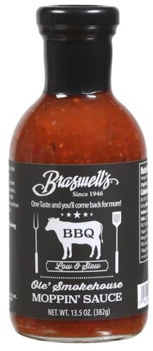 Braswell’s Ole Smokehouse Moppin' Sauce – Small-Batch, Renowned Specialty, Made in USA, Since 1946 (13.5oz)