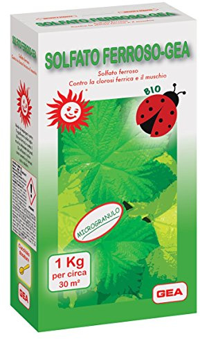 GEA Solfato Ferroso Solfato Ferroso microgranulare bio - Contro Gli ingiallimenti ed Il Muschio