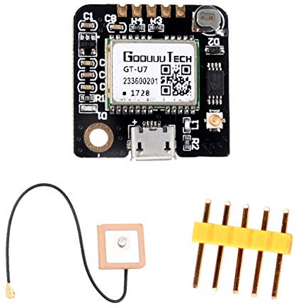 Geekstory GT-U7 GPS Modul GPS-Empfänger Navigationssatellit mit EEPROM Kompatibel mit 6M 51 Mikrocontroller STM32 UO R3+ IPEX Aktive GPS Antenne für Arduino Drohne Raspberry Pi Flug
