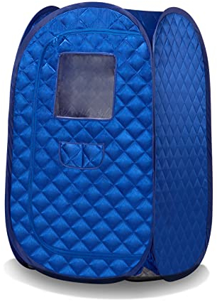 Portable Sauna Tent, Foldable One Person Full Body Spa for Weight Loss Detox Therapy Without Steamer- Blue