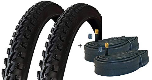 2X Fahrradreifen kompatibel mit Kenda K898 Fahrradmantel 26 Zoll 26x1.95 (50-559) Drahtreifen Schlauch