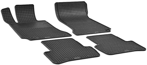 WALSER DirtGuard Gummi Fussmatten Auto für Mercedes-Benz C-Klasse (W205) 2013-2021, C-Klasse T-Model (S205) 2014-2021, 100% passgenaue Auto Fußmatten, robuste Universal Fußmatte Auto