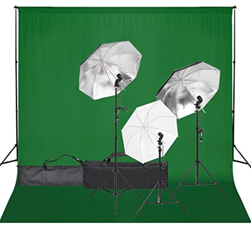 vidaXL Fotostudio-Set mit Beleuchtung und Hintergrund, Fotostudio Set, Studio Set, Fotostudio Softbox, Fotografie Set, Fotostudio Beleuchtung