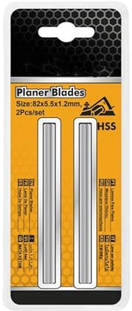 Virsus Lame di ricambio per Pialla 121, con misura 82x5,5x1,2mm, Realizzate in acciaio HSS, lame di ricambio per pialle elettriche, pialletto, ideali per lavori di levigatura del legno (2)