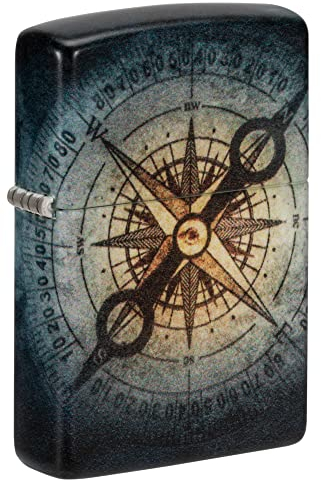 Zippo Sturmfeuerzeug - Compass Ghost, 540°, Color Image - Nachfüllbar - Wiederverwendbar - Windfestes Design - Geschenkbox - Made in USA
