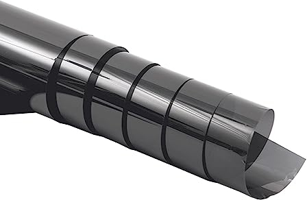 MOCNT Film de Teinte de Vitre Voiture 15% VLT Film Teinté de Fenêtre Fumée Noir Rouleau Autocollant Verre Film Teinte Solaire Protection Film de Verre Anti Regard 76cm X 300cm