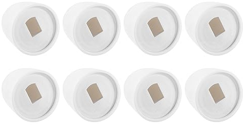 uxcell 8Pcs Toilet Bolt Caps, 37mm/1.46 Height Round Plastic Push-On Toilet Bowl Bolt Caps Covers, Toilet Seat Floor Bolts Cap with Washers, White