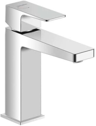 Duravit Manhattan wassersparende Waschtischarmatur, Größe M (Auslauf Höhe 116 mm), energiesparende Waschbecken Armatur (FreshStart), Wasserhahn Bad, Armatur Waschbecken, Chrom